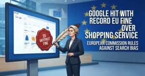 Google hit with record EU fine over Shopping service