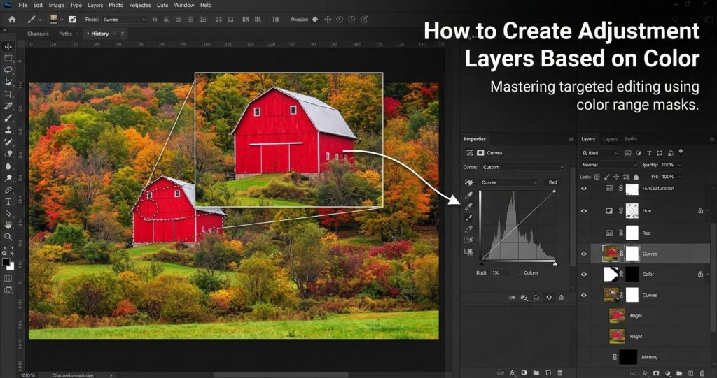 How to Create Adjustment Layers Based on Color